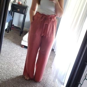 Dry Goods Thread and Supply Paperbag Pant; Pink; Size L